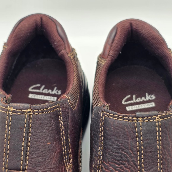 Clarks Collection Mens Leather Slip On Loafers Casual Shoes Brown Size 9.5M - Picture 9 of 10